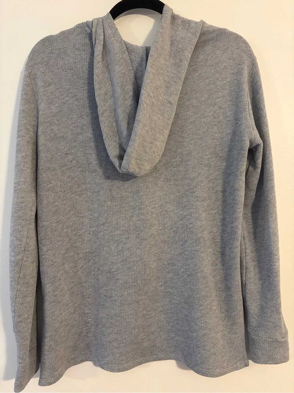 Michael Kors Gray Lace-Up Hooded Knit Pullover Size S